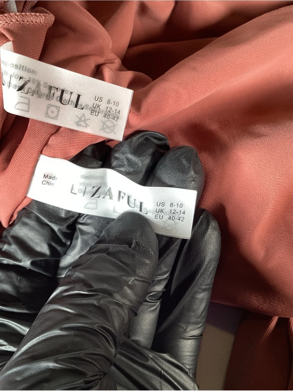 Zaful Dust Pink Lace-up Back Bikini Set